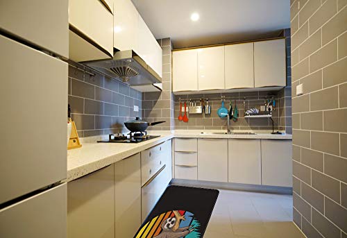 Alfombrilla antideslizante para cocina con diseño de flocado suave de 100 x 50 cm 3