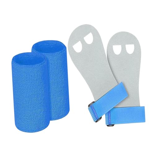 Vaveren Kids Gymnastics Hand Grips with Wristband Gymnastic Bar Palm Protection Lightweight for Pull Ups Sports Accessory Versatile, Blue L