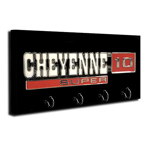 Brotherhood 1972 Compatible with Cheyenne Super 10 TruckEmblem Design Key Holder Organizer Wall Mount Rack for Holders The Home Keys Ring Decorative Hangers Decor Hook Hanger