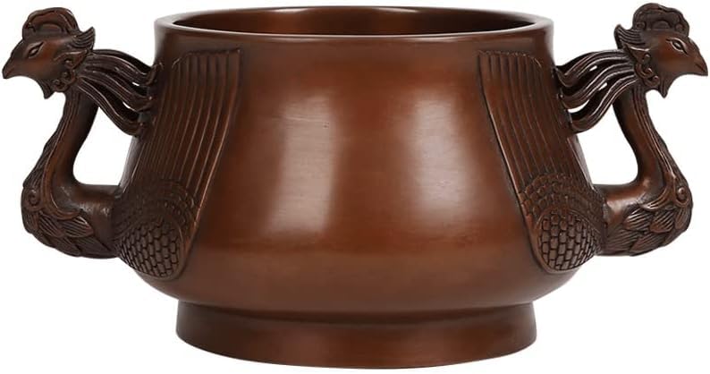 Copper Double Phoenix Incense Burner Decoration Crafts Living Room Decoration Home Decoration Chinese Traditional Style Antiques Fine Art Gifts Crafts