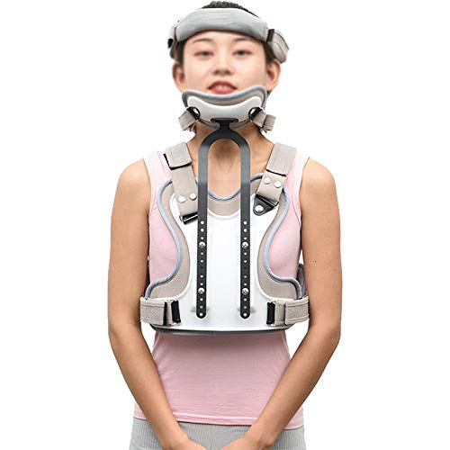 Head and Neck Chest Orthosis, Adjustable Cervical Thoracic Orthosis, Orthosis Cervical Thoracic Halo Brace Neck Posture Orthosis for Fracture Support, Cervical Rehabilitation Brace
