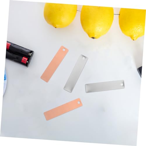 Healeved 12 Stück Anodenblech Set Kupfer Und Zinkes Elektrodenstreifen FüR DIY Obstbatterie Wissenschaftliche Experimente Lehren Lernen 1.57X0.35X0.08In