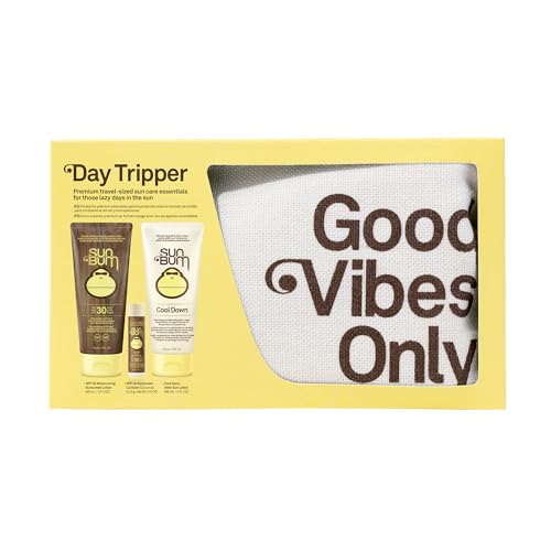 Sun Bum Day Tripper SPF 30 Sun Care Kit, Travel Size Pack with Broad Spectrum Moisturizing Sun Cream Lotion, Sunscreen Lip Balm and Hydrating Cool Down After Sun Lotion