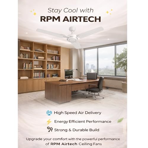 Image of 1200mm Ceiling Fan - Sleek White Finish with Multi-Speed Settings, Whisper-Quiet Operation, and Superior Airflow for Ultimate Comfort in Any Room.