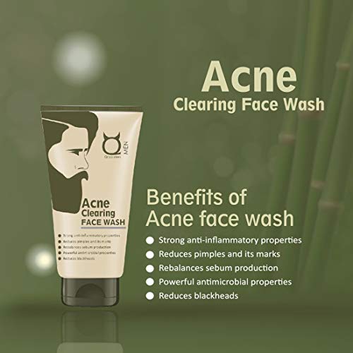 Image of Qraa Face Wash For Men Helps in Acne - With Turmeric & Tea Tree Oil and Suitable for all Skin Types | 100gm