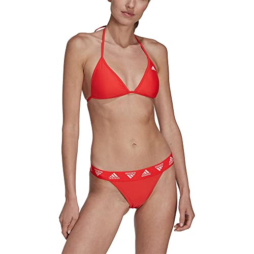 adidas Damen Triangle Bikini, Bright red/White, S