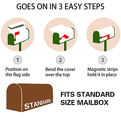 Beeplus Customized Mailbox Covers,Add Pictures, Text Design Beach Personalized Magnetic Post Box Cover Wraps For Garden Yard Decor #TOP7