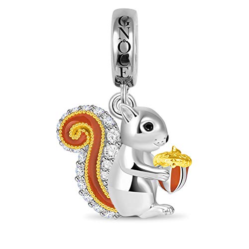 Image of GNOCE Cute Animal Collection Charms 925 Sterling Silver Pendant Dangle Bead Charm Fit for Bracelets and Necklaces, Hand-Finished Keepsake Jewelry Gift for Women, Girls, Mother, BBF
