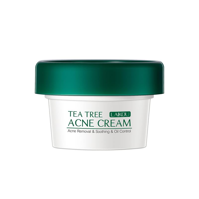 TERRIFI Tea Tree Oil Face Cream for Acne, Non-Greasy Moisturizer for Oily and Acne-Prone Skin, Soothing and Nourishing Acne Treatment for Cystic Acne, Pimples, and Redness