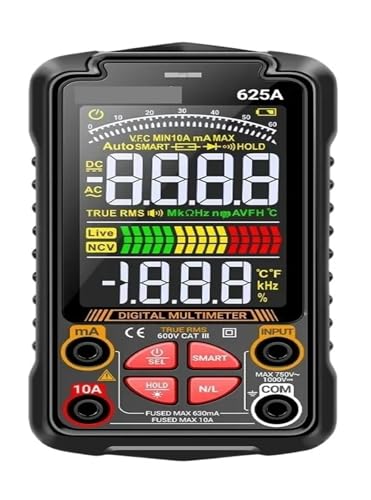 Compteur de courant AC 625A et multimètres numériques rechargeables 1000V DC pour test Hz