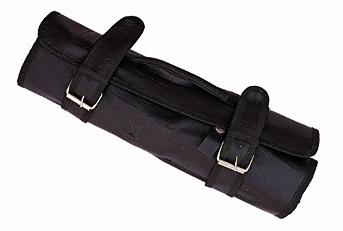 G49- Professional Kitchen Knives Custom Made Damascus Steel Pcs Of Utility Kitchen Knife Set Round Wood Handle With Pocket Case Chef Knife Roll Bag (10, Black) #TOP3
