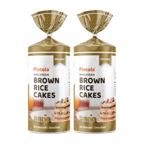 Image of Pintola Organic Brown Rice Cake All Natural Unsalted (130g x 2) | Gluten-Free Snack | 9 Wholegrains | Low Fat | 30 Calories per Cake | Soy & Yeast Free | Healthy Snack for Weight Loss