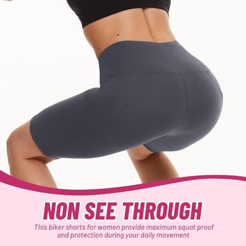 Image of CAMPSNAIL 4 Pack Biker Shorts for Women High Waist - 5 inch /8 inch Tummy Control Soft Athletic Yoga Workout Running Gym Shorts