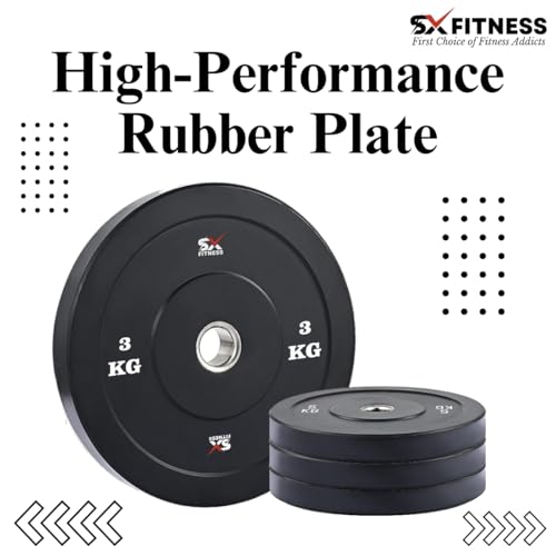 Image of 14 Kg Spare Rubber Weight Plates Combo (1kg X 4 Plates, 2.5kg X 4 Plates) Rubber Weight Plates for Home Gym Exercise & Fitness