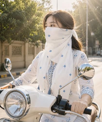 Image of floral printed cotton stoles /scarf /scarves for women, pure soft cotton for summer (Size-28inch x 72inch)