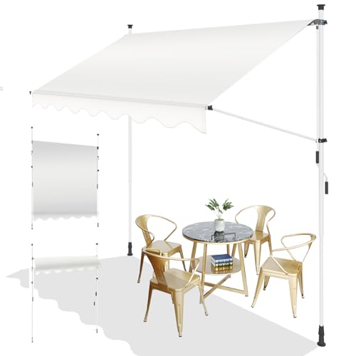 SUNNY GUARD Toldo Manual Retráctil 300cm, Toldo de Exterior de Manivela Regulable en Altura para...