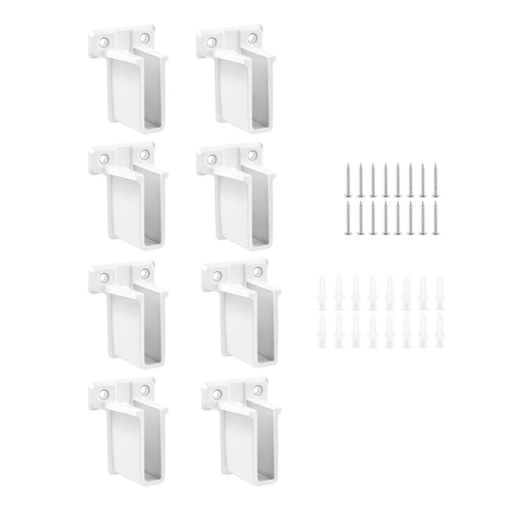 Littimoon Wire Shelf End Brackets,Plastic Closet Shelves Brackets Wall Mount Brackets Wire Shelf Corner Support Wall Bracket