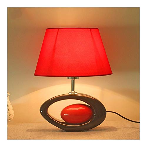 WPCBAA Lampe de Salon de Chambre à Coucher en céramique Rouge Lampe, Lampe Moderne de Table de Conception à la Maison de Lampe Moderne empilée de Linge de Maison