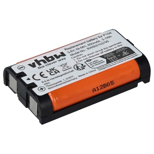 vhbw Akku Ersatz für GP85AAALH3BXZ, HHR-P104, HHR-P104A, P104A/1B, Type 29 schnurlos Festnetz Telefon (850mAh, 3,6V, NiMH)