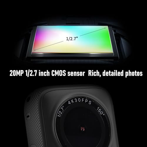 Yunseity 4K Action Camera 20MP 150° WiFi IPX6 miniatura 4