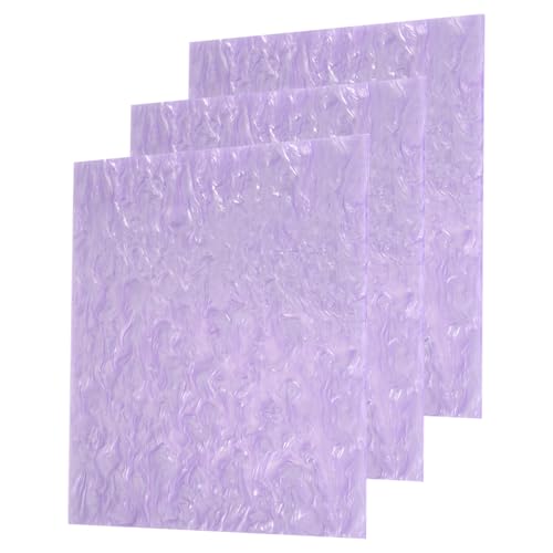 Image of MECCANIXITY 3 Pcs Glitter Pearl Acrylic Sheet,12 inch x 12 inch x 1 /8 inch Pearlescent Cast Pmma Plastic Sheets Extruded Translucent Blanks for DIY Art Crafting Laser Cutting & Engraving,Purple