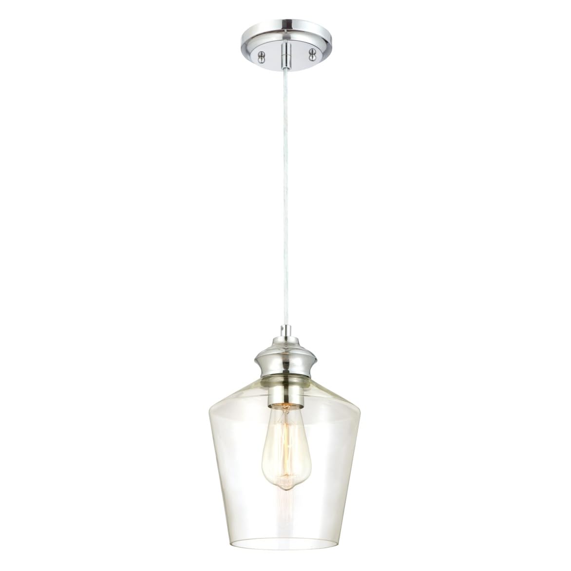 Westinghouse Chrome 62055 One-Light Indoor Pendant, Finish With Clear Glass