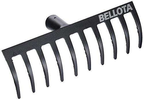 Bellota 951-10 - Râteau de Jardin avec 10 Dents - Tête en Acier - Râteau à Usage Moyen pour le Jardinage - Manche Non Inclus