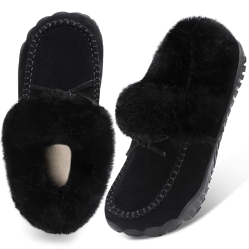 BARERUN Warm Faux Fur Ankle Boots