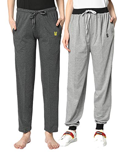 Image of Mack Jonney Cotton Blended Regular Fit Trackpants for Women(Pack of 2)-D9 MLG 4Mlg 02-P