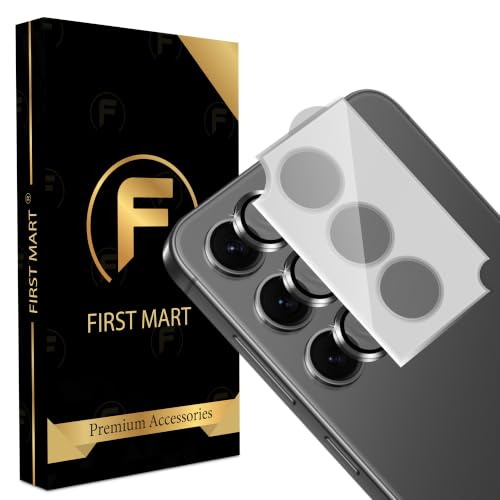 Image of FIRST MART Camera Lens Protector for Samsung Galaxy S24 and Samsung S23 | Black AR+AF Camera Rings with Auto-Align Frame, 9H Tempered Glass, Scratch Resistant, Case-Friendly | Pack of 1