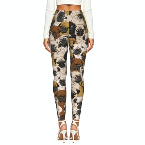 Leggings de compresión de pug mallas cómodas sin transparencias mujer 3