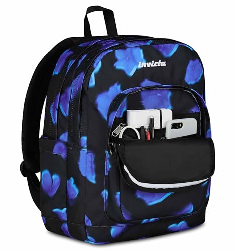 Sac à dos d'école Jelek Invicta bleu à double compartiment pour le collège - 6