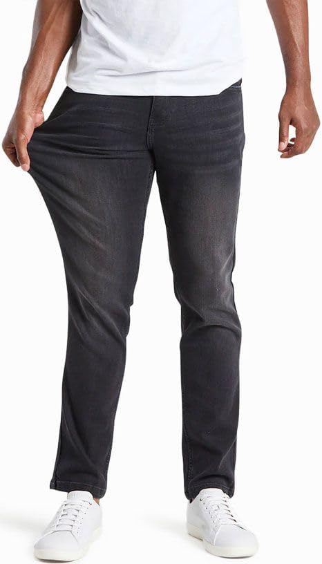 Mugsy Mens Jeans, Classic Fit, Stretch Denim Jeans for Men, Comfortable, 4-Way Stretch, Flexible Pants, Size Up If Needed
