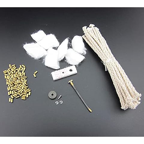 Sybboda Universal Lighter Replacement Repair Kit Pack for Petrol Gas Fluid Lighter (Flint Stones, Flint Spring & Base Plate, Flint Wheel, Cotton, Wick, & Felt Pad) Cover