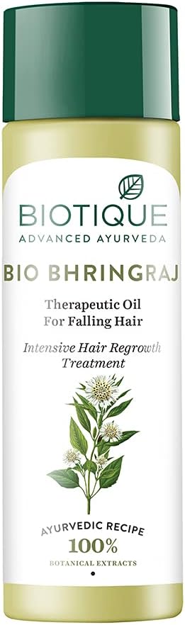 Biotique Bio Bhringraj therapeutische olie voor vallen haar – 120ml (Pack van 2)
