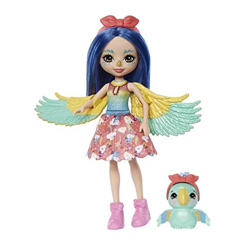 Enchantimals Prita and Flutter Parrot Pet Doll Toy for Girls and Boys +4 Years (Mattel HHB89) Cover