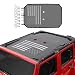 Black Durable Sunshade Mesh Top Cover Provides UV Sun Protection for 2007-2017 Jeep Wrangler JKU 4 Door America US Flag