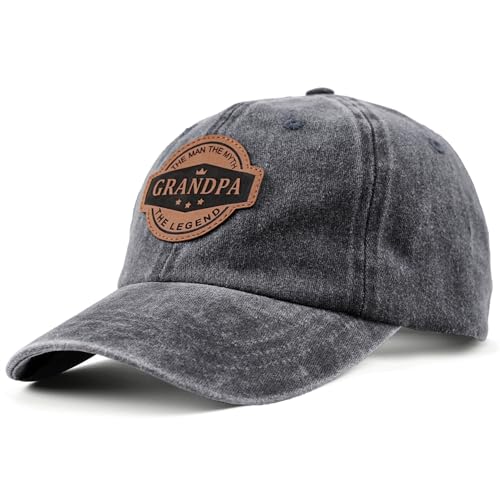 Image of Grandpa Hats for Men, Birthday Gifts for Grandpa, Gift from Grandkids, Funny Trucker Hat Baseball Cap