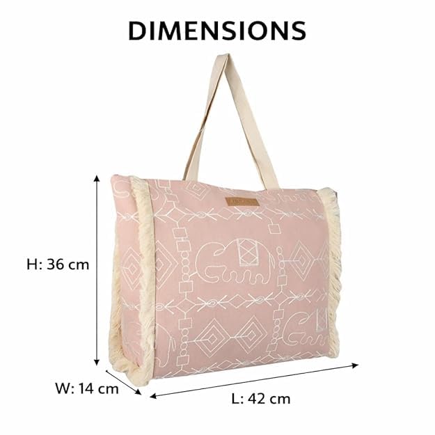 Image of ASIAN Tote Bag for Women | Stylish Office bag & Canvas Travel Handbag | Shopper and Shoulder Bag Lightweight Handbag with Multi Compartment | Travel, Office, Gym & Daily Use