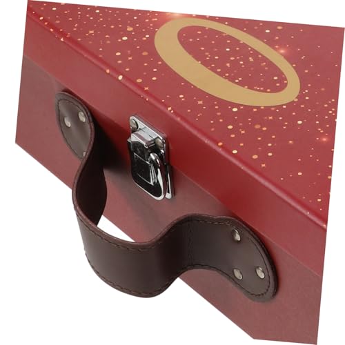 Boîte en papier rouge portable et compacte pour emballage cadeau - 3