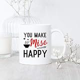 You Make Miso Happy / Japanese Miso Soup Mug / Miso Soup Lover Gifts / Miso Soup Coffee Mug / Cute M