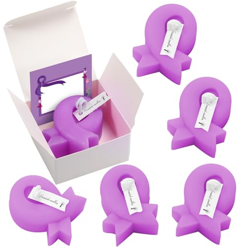 Bougies ruban violet pour événements caritatifs et hommages de société