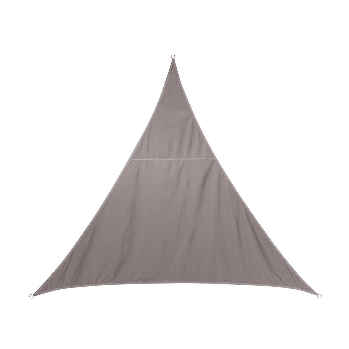 Voile d'ombrage triangulaire Curacao taupe 3m anti-chaleur