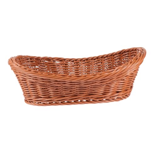 COLLBATH Wicker Baskets for Shelves Simulation Rattan Woven Basket Decorative Food Storage