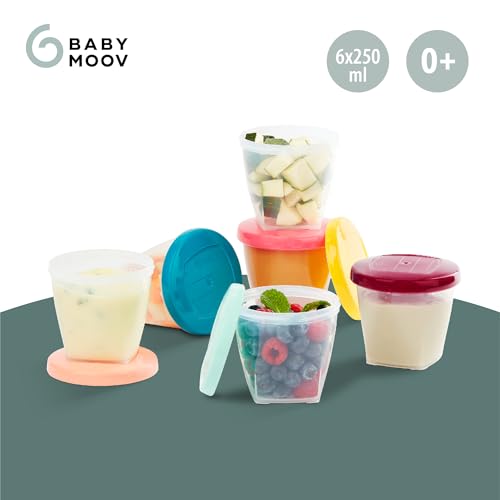 Image of Babymoov Bowls, 6-Piece Storage Food Containers (6x8 oz)