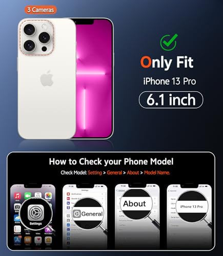 Image of FNTCASE for iPhone 13 Pro Case: Clear Magnetic Phone Cases with Screen Protector Compatible with Magsafe Slim Anti Yellowing Rugged Shockproof Protective Transparent Cell Phone Cover (B-Pink)