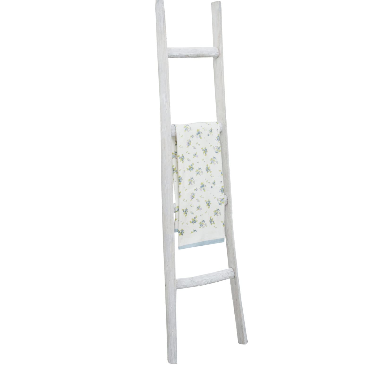 Biscottini Handtuchleiter Holz 150x5x40 cm | Handtuchhalter stehend Badezimmer und Schlafzimmer | Holzleiter deko (Nicht als Leiter verwendbar)