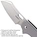 CRKT Pilar II Large EDC Folding Pocket Knife: Everyday Carry, Satin Blade, Flipper Open, Frame Lock, Stainless Steel Handle, Reversible Pocket Clip 5315