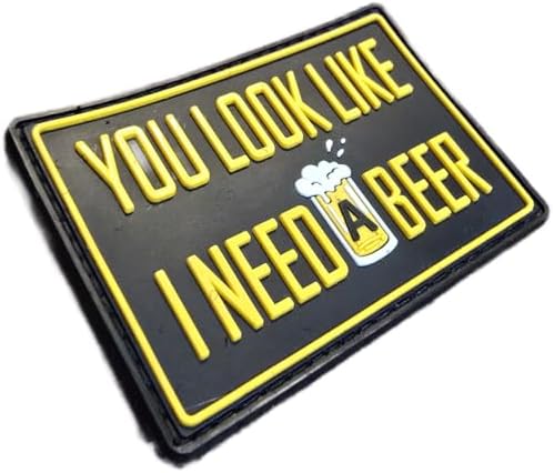 Funny Cornhole Patch You Look Like I Need A Beer This Patch Easily attaches to Your Backpack, Bag, Rolling cart, or Clothing. Great Gift for the Drinker Bean Bag Friend Player that Like Patches image 4