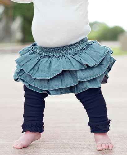 Image of RuffleButts Baby /Toddler Girls Footless Ruffled Tights